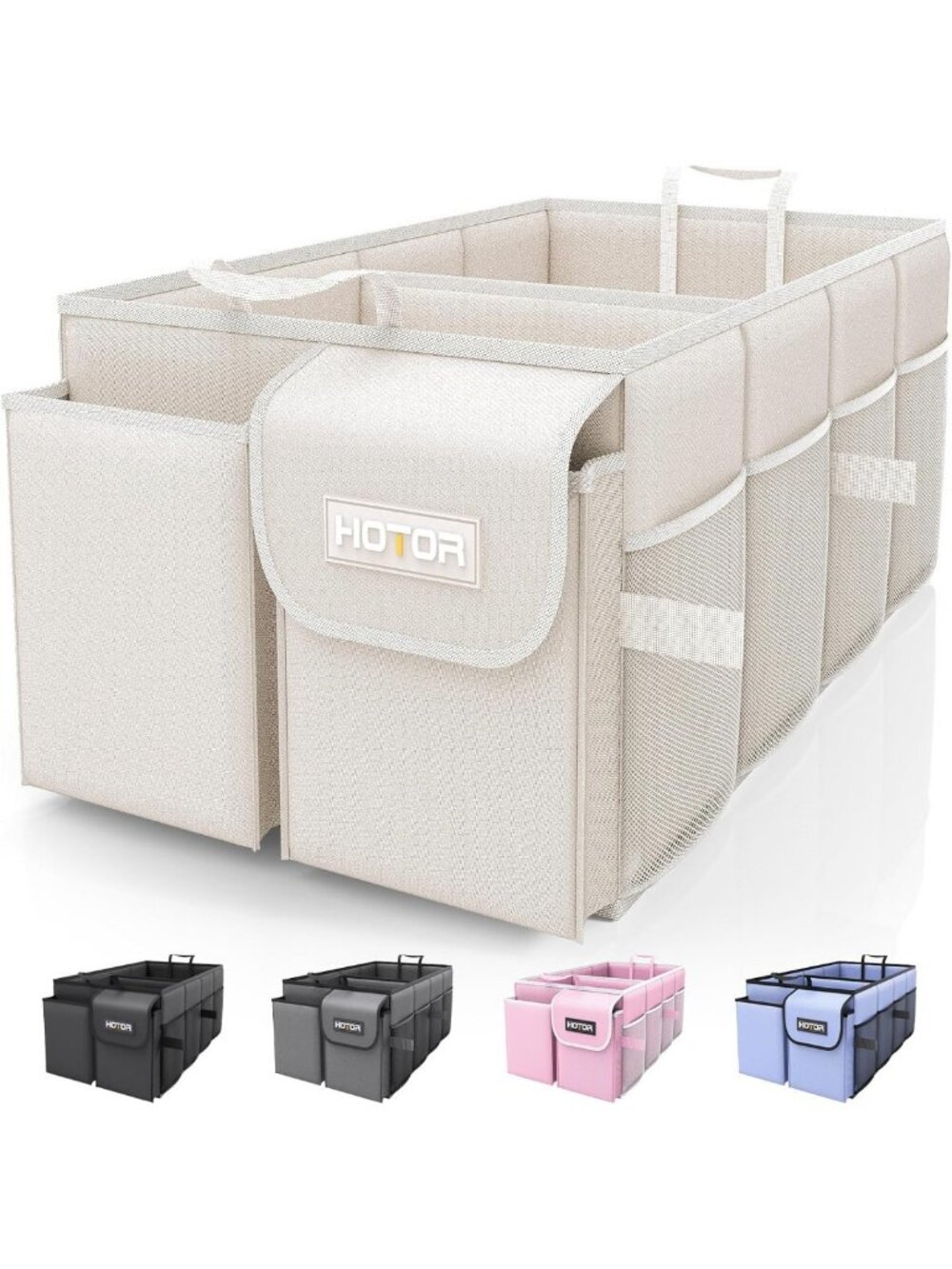 Foldable Car Trunk Organizer for SUVs & Sedans | Sturdy Storage, 2 Compartments